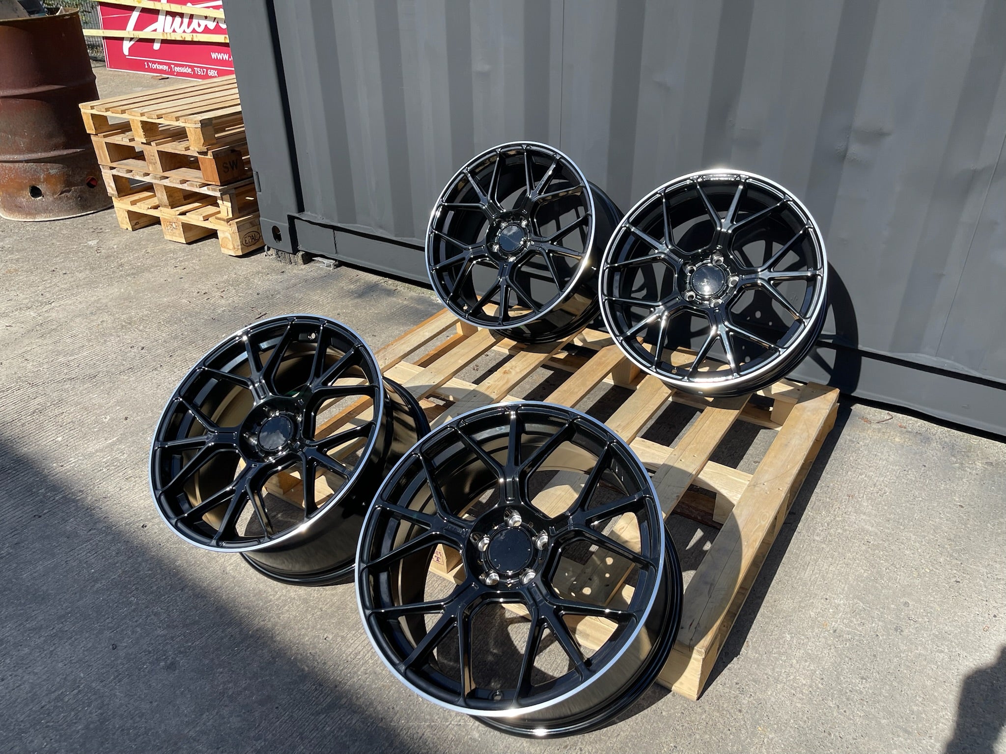 18" AMGT-63 style wheels Black polished lip 5x112 fits Mercedes Benz