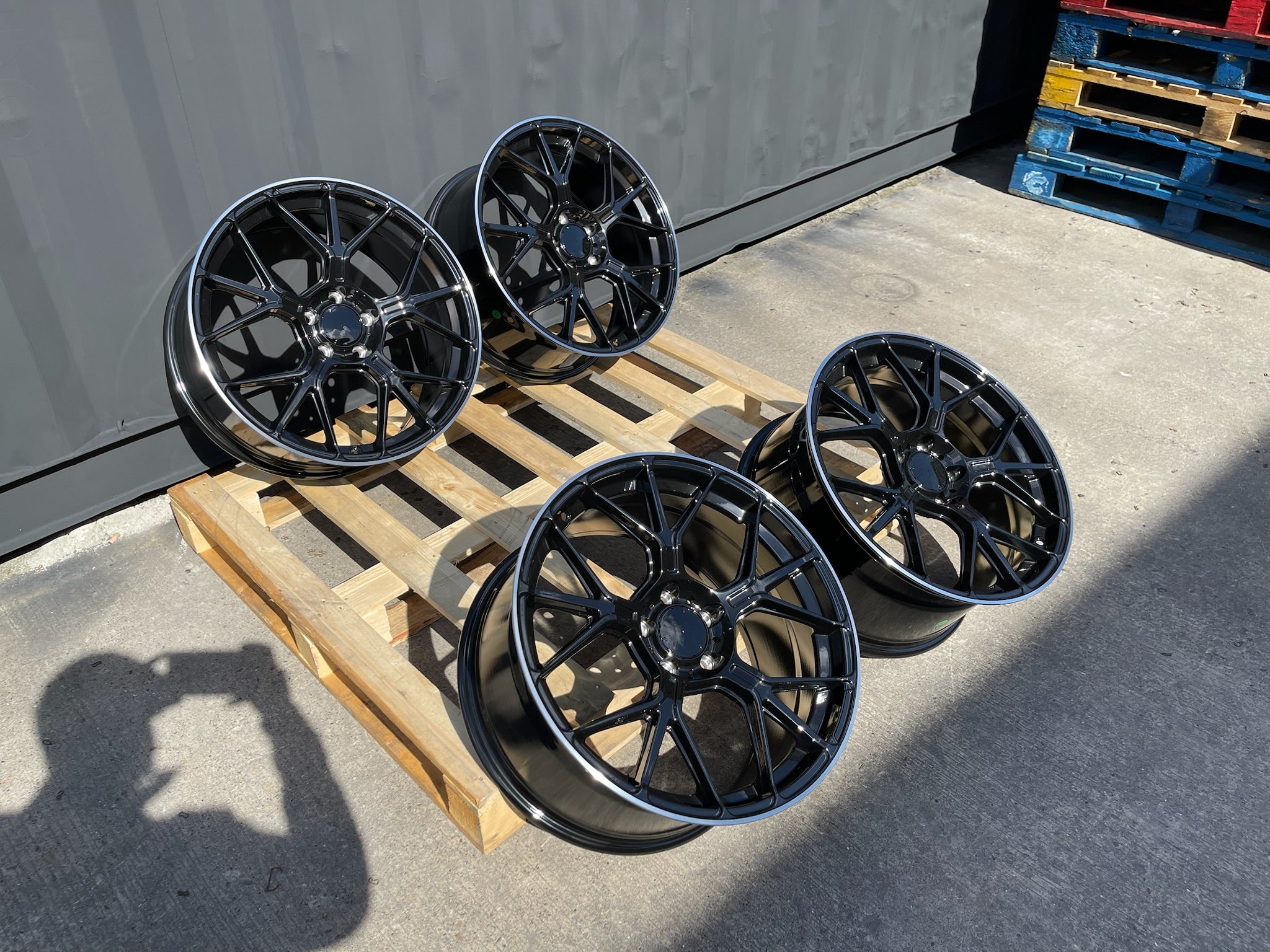18" AMGT-63 style wheels Black polished lip 5x112 fits Mercedes Benz