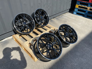 18" AMGT-63 style wheels Black polished lip 5x112 fits Mercedes Benz