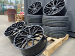 18”  S6 style wheels Gloss Black 5x112 fits Audi VW