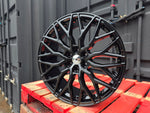 19" Aluwerks RST-Mesh NEW Transit MK9-2024 style wheels Gloss Black 6x120 fits Transit Custom Van