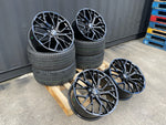 18”  S6 style wheels Gloss Black 5x112 fits Audi VW