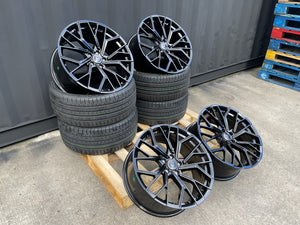 18”  S6 style wheels Gloss Black 5x112 fits Audi VW