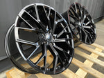 18”  S6 style wheels Gloss Black 5x112 fits Audi VW