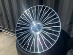 20" Maybach style wheels Gloss Black machined face 8.5 and 9.5 5x112 fits Mercedes Benz BMW Audi