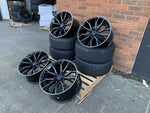 20" G30 Performance 669M style Black Machine Milled 5x112 Staggered Alloy Wheels Black Polished New BMW 5 6 7 8 Series