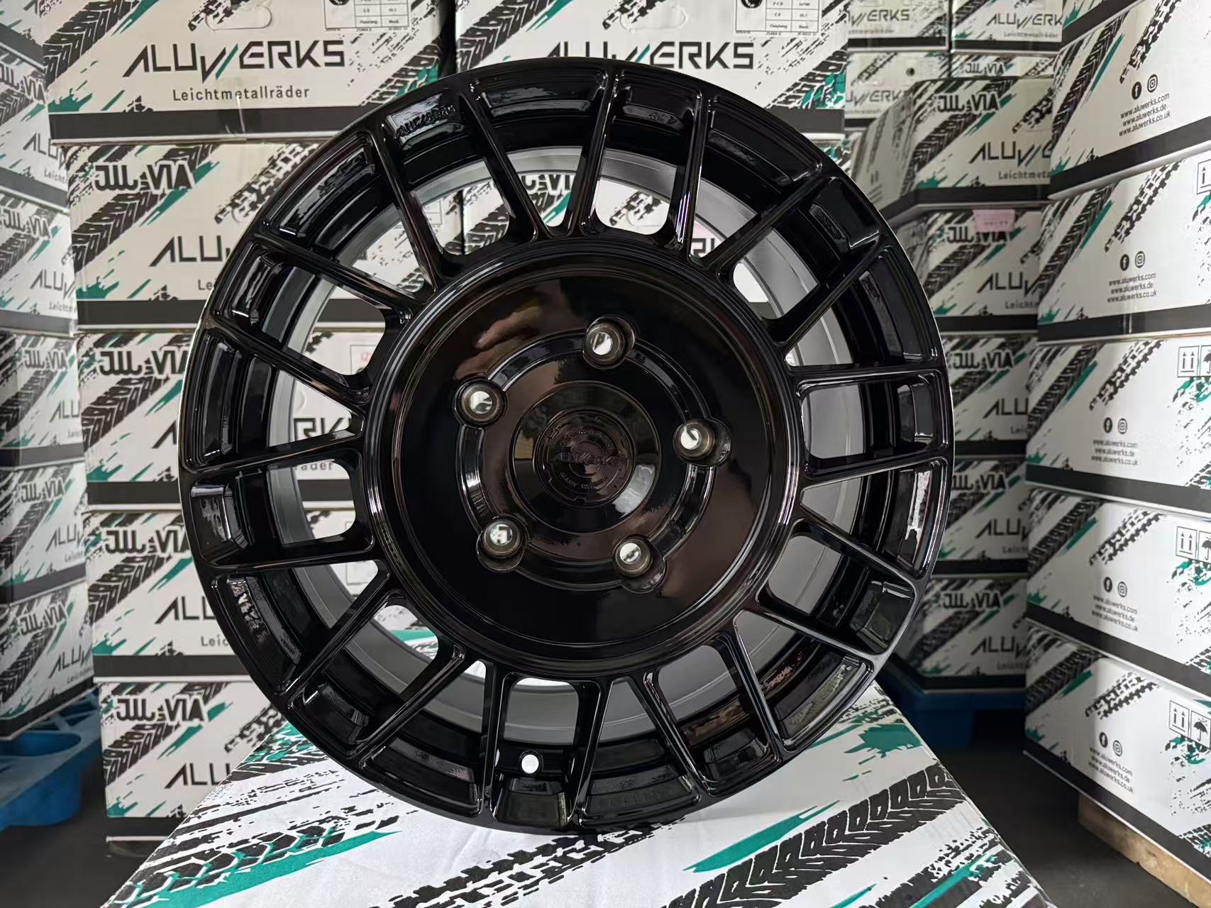 19" Aluwerks Aero RST Transit style wheels Black 5x160 fits Transit Custom Van