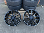20" G30 Performance 669M style Black Machine Milled 5x112 Staggered Alloy Wheels Black Polished New BMW 5 6 7 8 Series