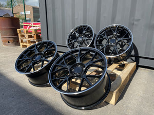 18" AMGT-63 style wheels Black polished lip 5x112 fits Mercedes Benz