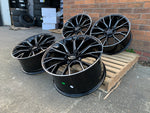 20" G30 Performance 669M style Black Machine Milled 5x112 Staggered Alloy Wheels Black Polished New BMW 5 6 7 8 Series