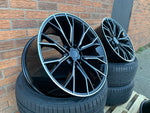 20" G30 Performance 669M style Black Machine Milled 5x112 Staggered Alloy Wheels Black Polished New BMW 5 6 7 8 Series
