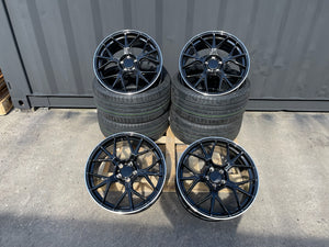 18" AMGT-63 style wheels Black polished lip 5x112 fits Mercedes Benz