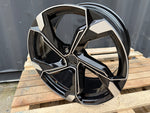 18” Etron style wheels Black Polished face  5x112 et42 fits Audi A3 VW Golf