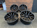20" G30 Performance 669M style Black Machine Milled 5x112 Staggered Alloy Wheels Black Polished New BMW 5 6 7 8 Series