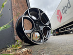 18” Queenstown Gti Golf R style wheels Black polished 5x112 fits Volkswagen