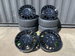 20" Aluwerks RST Transit style wheels Gloss Black 5x160 fits Transit Custom