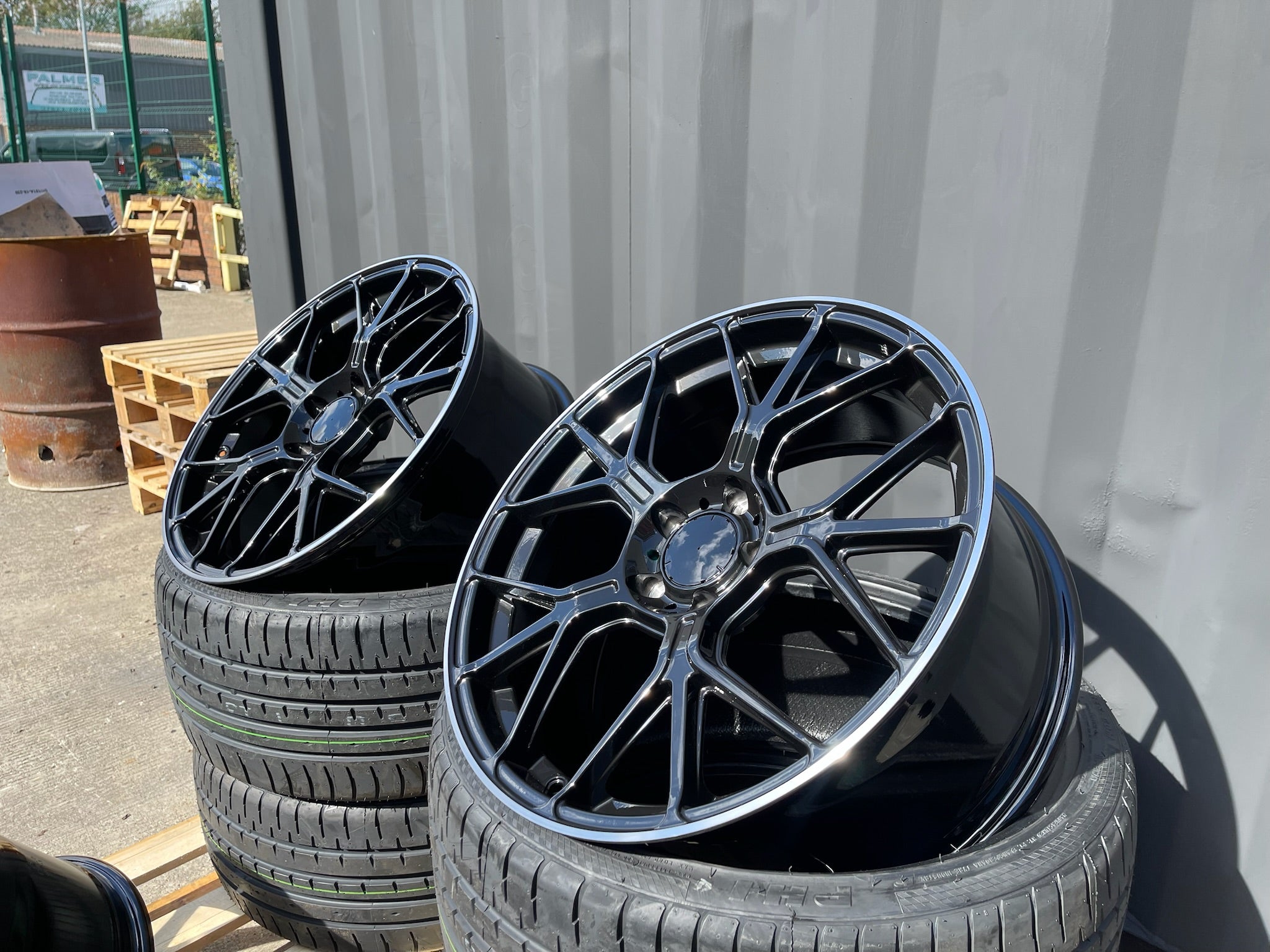 18" AMGT-63 style wheels Black polished lip 5x112 fits Mercedes Benz
