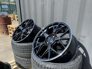 18" AMGT-63 style wheels Black polished lip 5x112 fits Mercedes Benz
