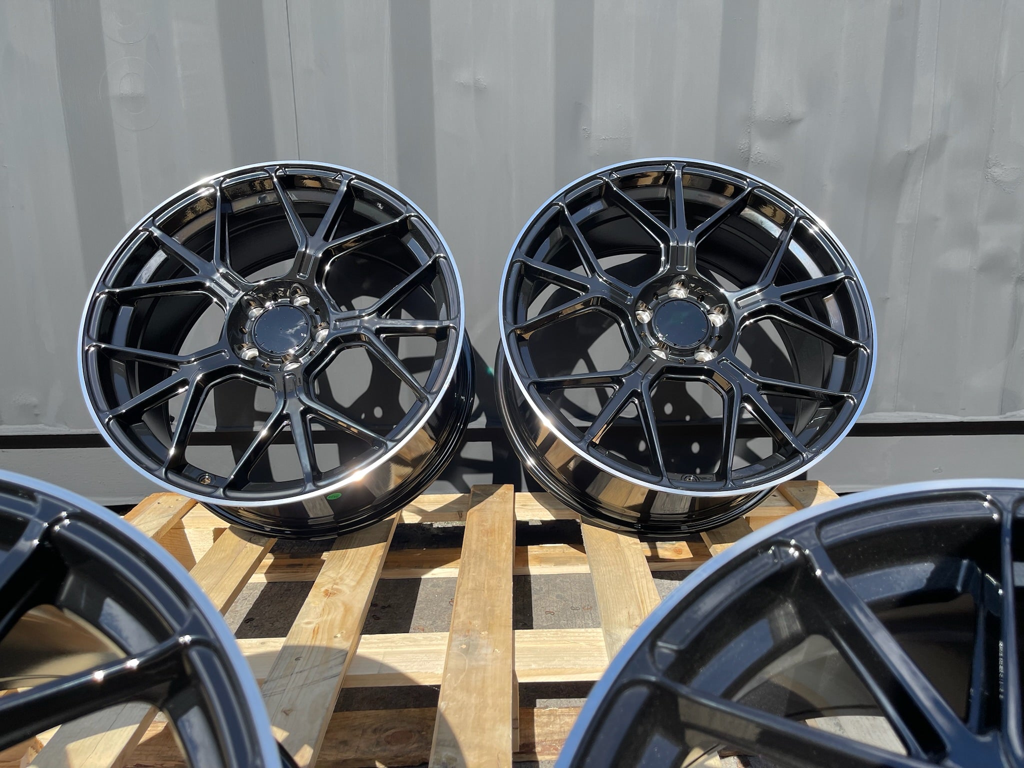 18" AMGT-63 style wheels Black polished lip 5x112 fits Mercedes Benz