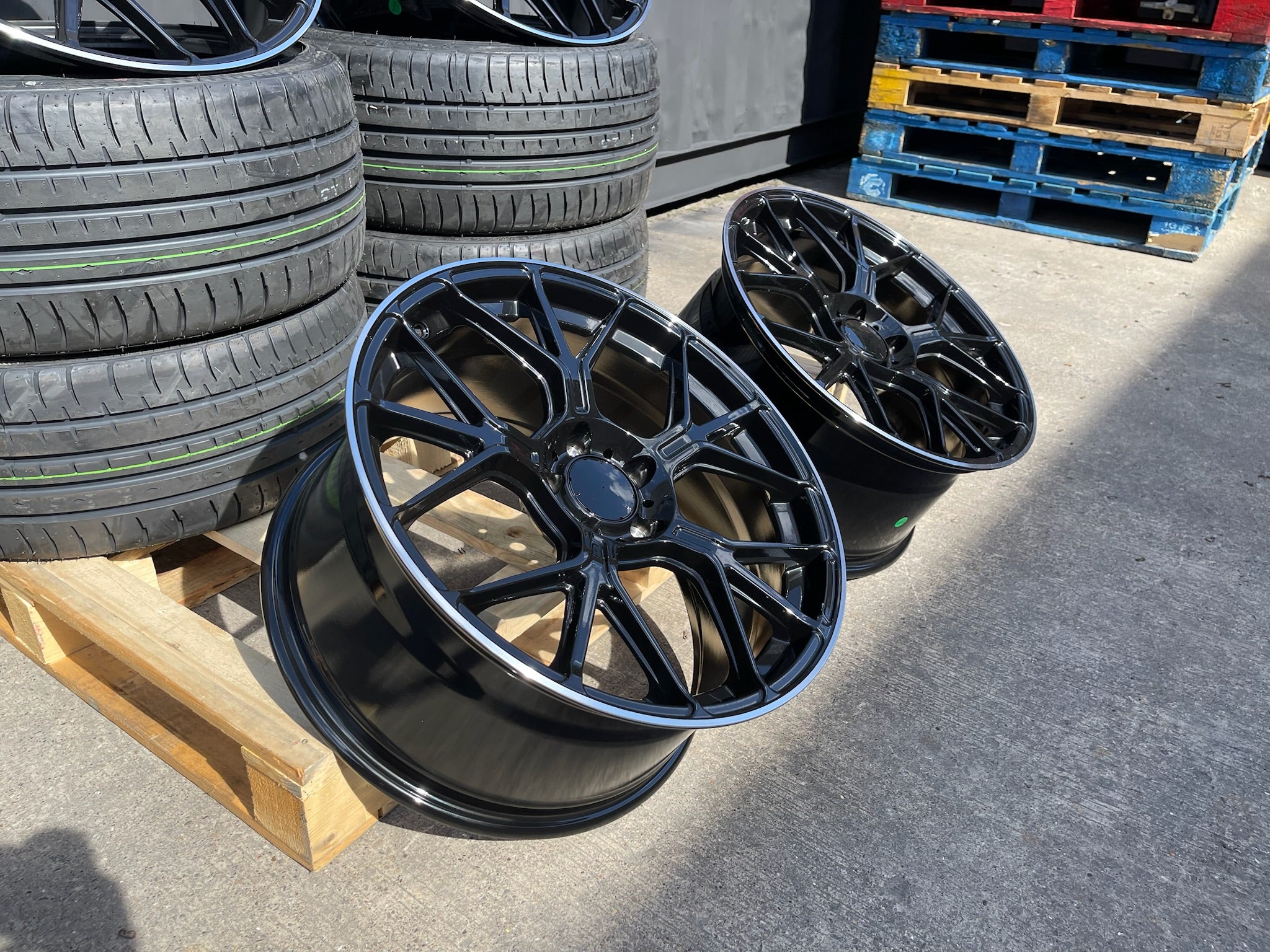 18" AMGT-63 style wheels Black polished lip 5x112 fits Mercedes Benz