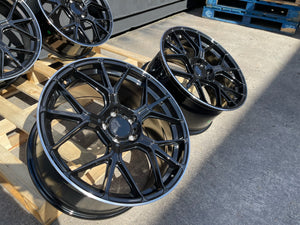 18" AMGT-63 style wheels Black polished lip 5x112 fits Mercedes Benz