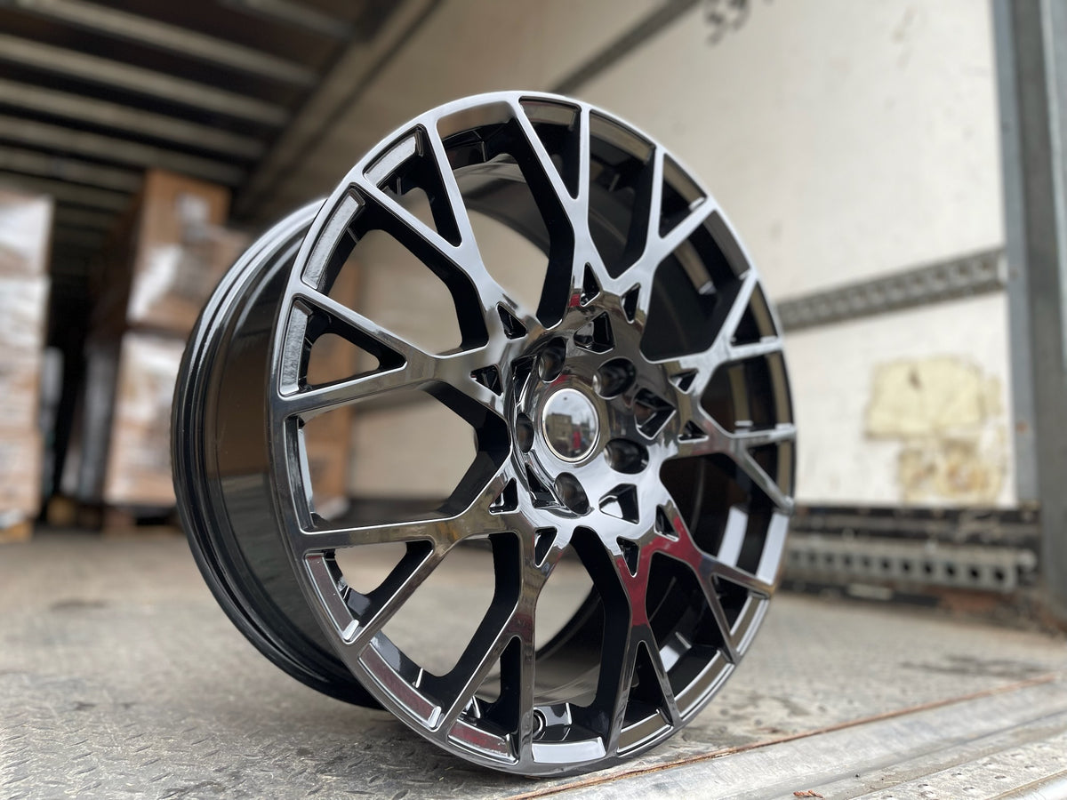 18” RS3 Perf mesh style wheels Black 5x112 et42 fits Audi A3 VW Golf ...