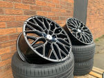 19" Aluwerks RST-Mesh NEW Transit MK9-2024 style wheels Gloss Black 6x120 fits Transit Custom Van