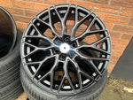 19" Aluwerks RST-Mesh NEW Transit MK9-2024 style wheels Gloss Black 6x120 fits Transit Custom Van