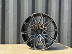 19" 826M G80 Competition Style Staggered Alloy Wheels Black polished BMW 3 4 5 Series