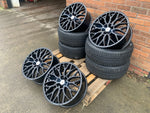 19" Aluwerks RST-Mesh NEW Transit MK9-2024 style wheels Gloss Black 6x120 fits Transit Custom Van