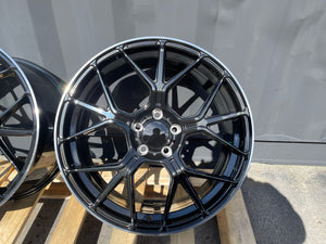 18" AMGT-63 style wheels Black polished lip 5x112 fits Mercedes Benz