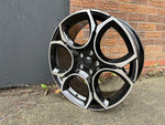 18” Queenstown Gti Golf R style wheels Black polished 5x112 fits Volkswagen