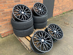 19" Aluwerks RST-Mesh NEW Transit MK9-2024 style wheels Gloss Black 6x120 fits Transit Custom Van