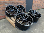 20" G30 Performance 669M style Black Machine Milled 5x112 Staggered Alloy Wheels Black Polished New BMW 5 6 7 8 Series