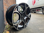 18” Queenstown Gti Golf R style wheels Black polished 5x112 fits Volkswagen