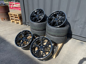 18" AMGT-63 style wheels Black polished lip 5x112 fits Mercedes Benz