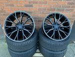 20" G30 Performance 669M style Black Machine Milled 5x112 Staggered Alloy Wheels Black Polished New BMW 5 6 7 8 Series