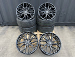 18”  S6 style wheels Gloss Black 5x112 fits Audi VW