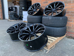 20" G30 Performance 669M style Black Machine Milled 5x112 Staggered Alloy Wheels Black Polished New BMW 5 6 7 8 Series