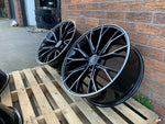 20" G30 Performance 669M style Black Machine Milled 5x112 Staggered Alloy Wheels Black Polished New BMW 5 6 7 8 Series