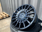 20" Aluwerks RST Transit style wheels Gloss Black 5x160 fits Transit Custom