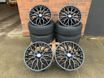 19" Aluwerks RST-Mesh NEW Transit MK9-2024 style wheels Gloss Black 6x120 fits Transit Custom Van