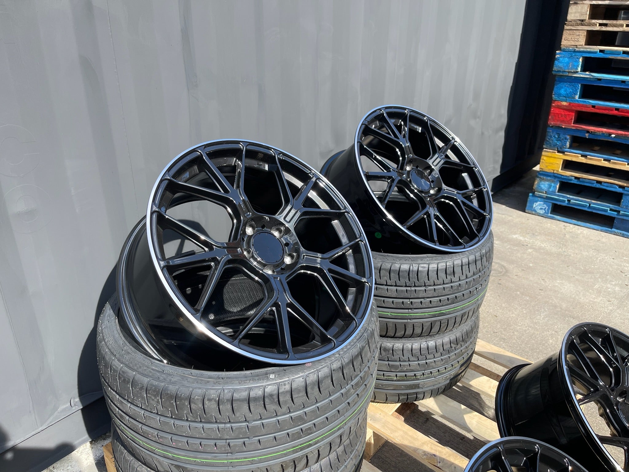 18" AMGT-63 style wheels Black polished lip 5x112 fits Mercedes Benz