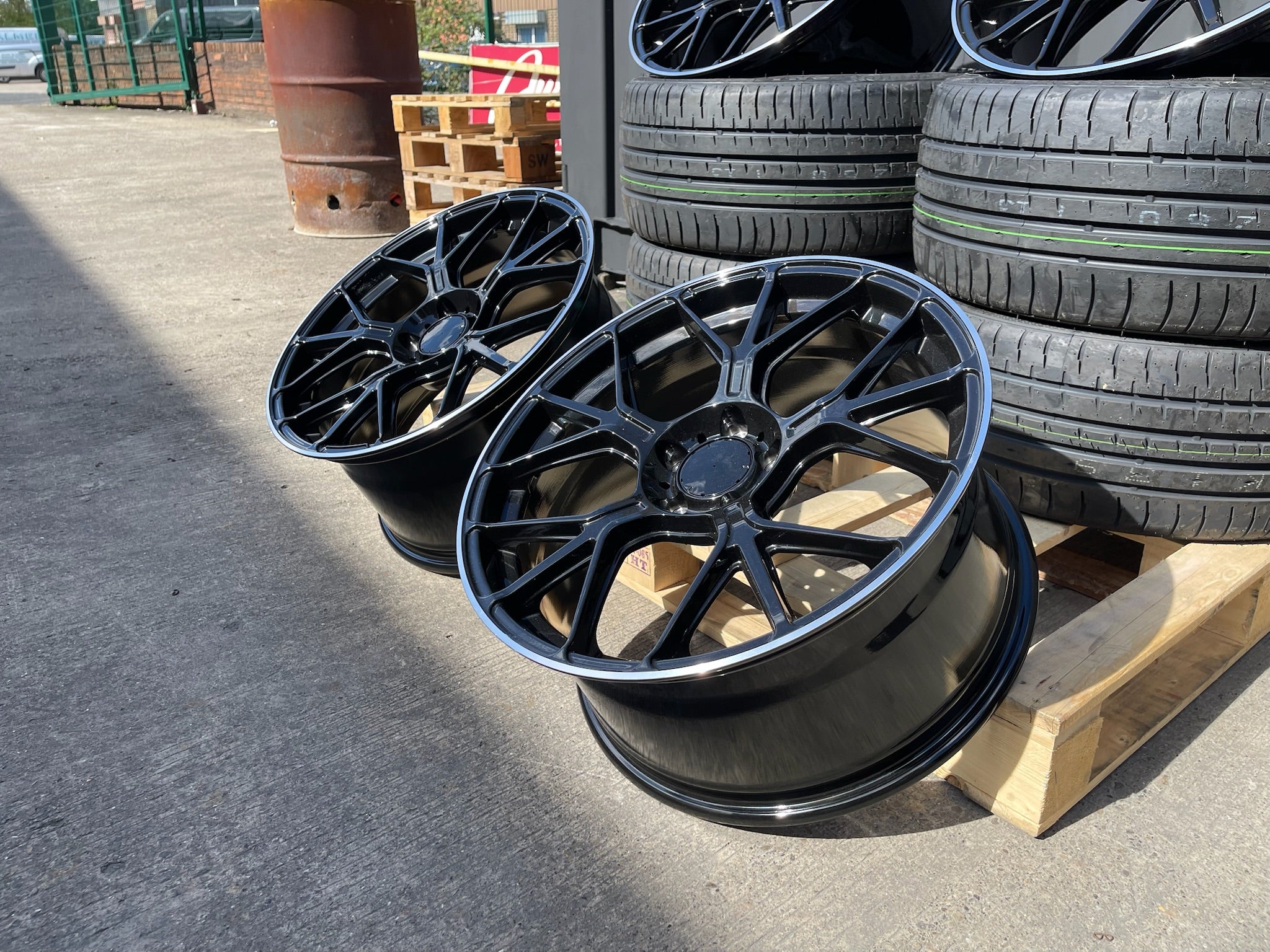 18" AMGT-63 style wheels Black polished lip 5x112 fits Mercedes Benz