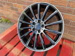 18" Twist style wheels Black machined lip 5x112 fits Mercedes Benz