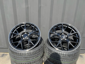 18" AMGT-63 style wheels Black polished lip 5x112 fits Mercedes Benz
