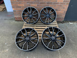 20" G30 Performance 669M style Black Machine Milled 5x112 Staggered Alloy Wheels Black Polished New BMW 5 6 7 8 Series