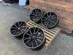 20" G30 Performance 669M style Black Machine Milled 5x112 Staggered Alloy Wheels Black Polished New BMW 5 6 7 8 Series