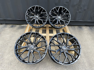 18”  S6 style wheels Gloss Black 5x112 fits Audi VW