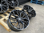 18”  S6 style wheels Gloss Black 5x112 fits Audi VW